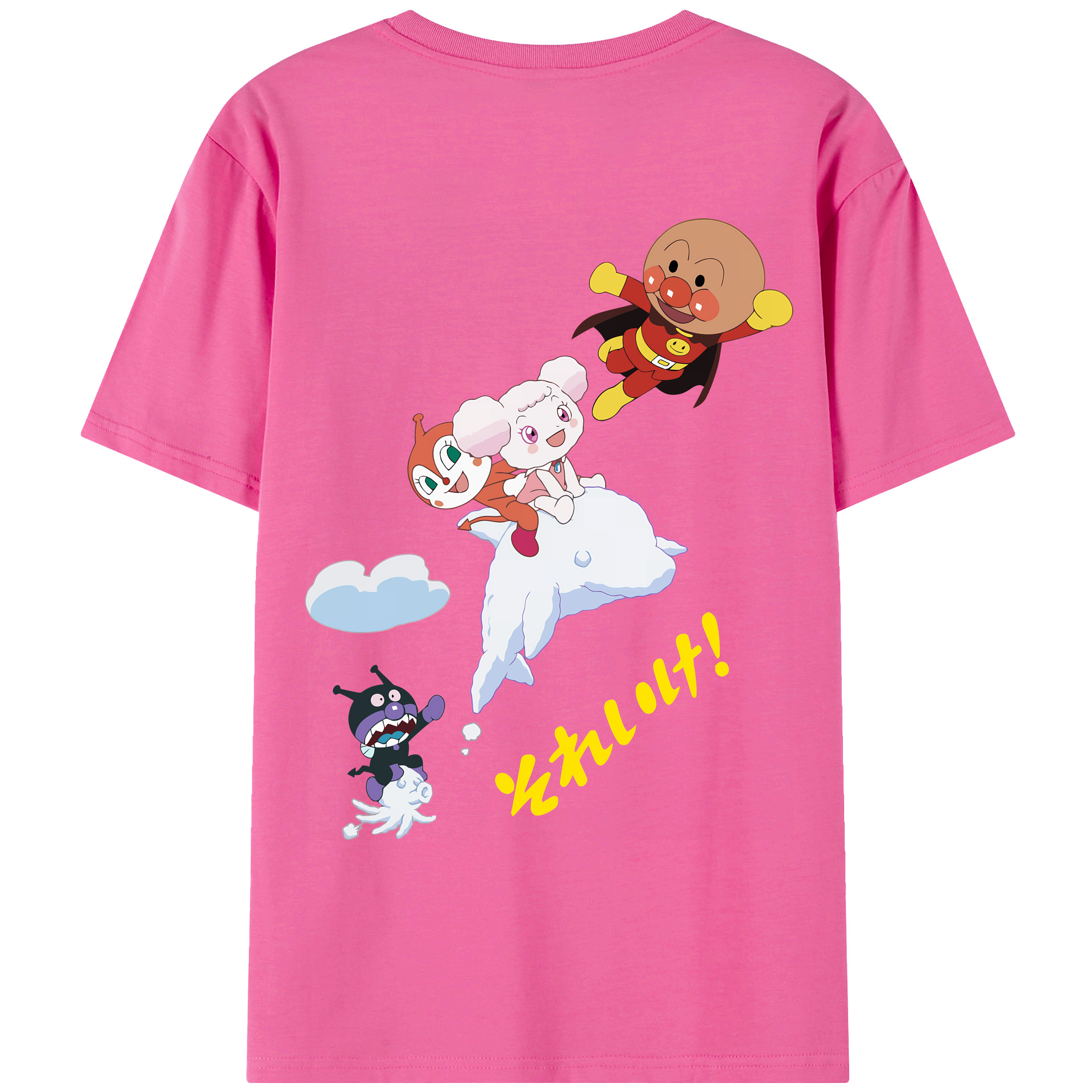 （画像用） アンパンマン Anpanman レディース半袖Tシャツ(バックプリント)
